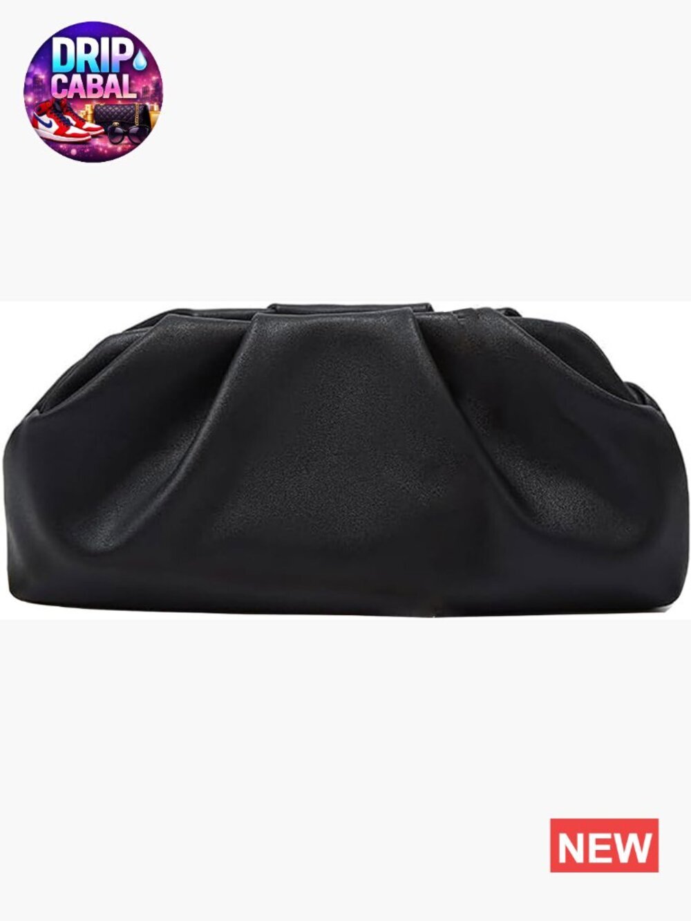 Vegan Leather Evening Clutch Bag with Detachable Chain - Formal, Wedding &